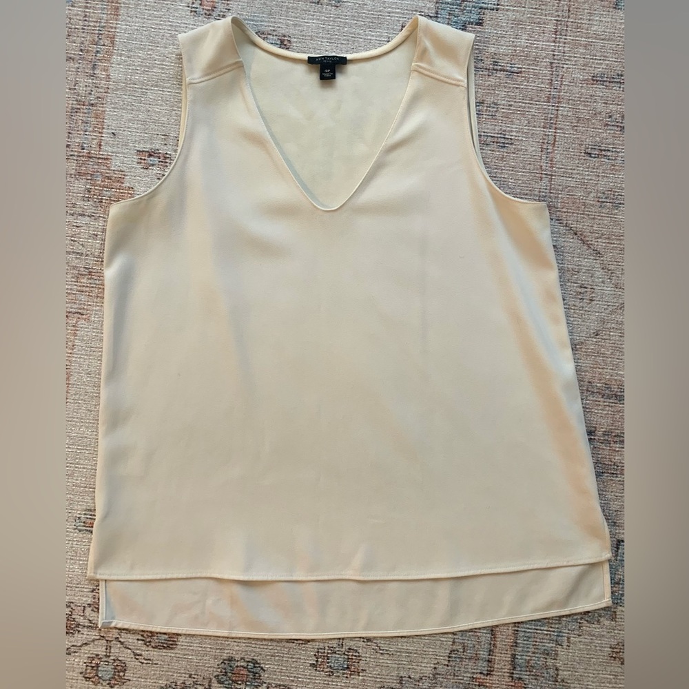 Ann Taylor - sleeveless shell in cream color